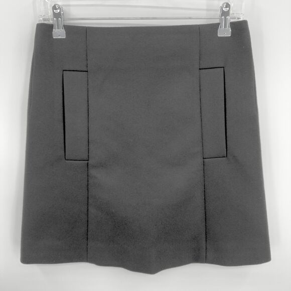 COS Black Wool Cashmere Mini A Line Skirt Size 4 - Picture 1 of 5